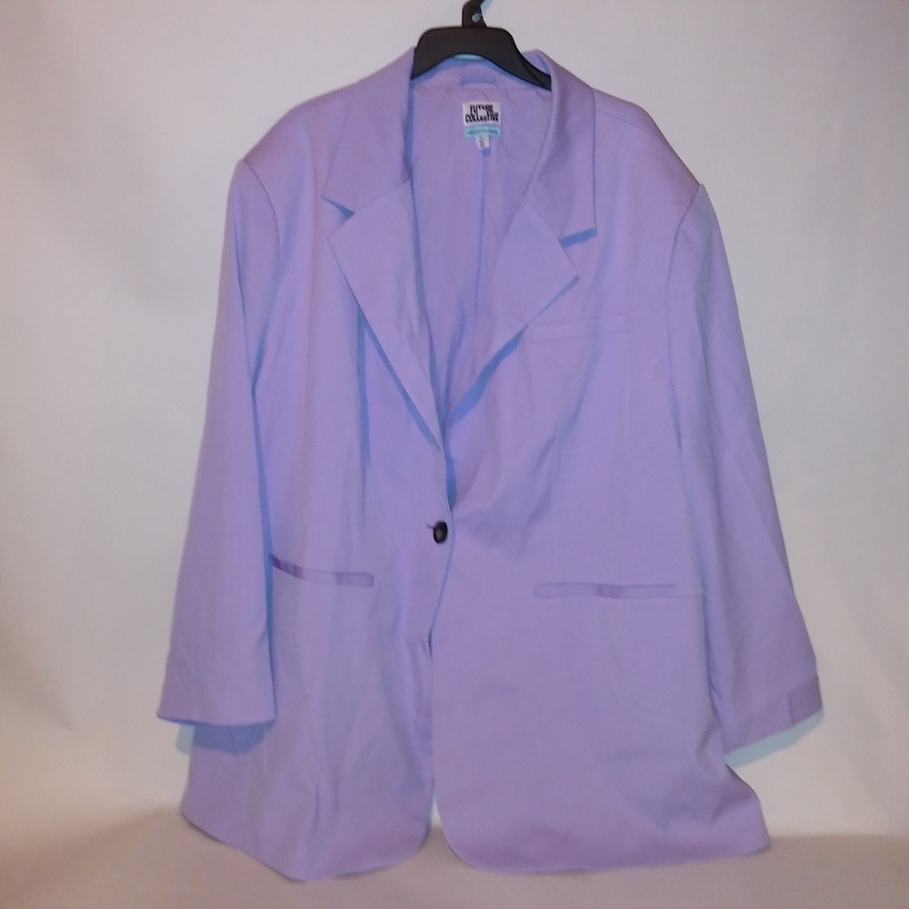 Future Collective Blazer Mens Suit Jacket 4X Light Purple Pastel Long Sleeve New